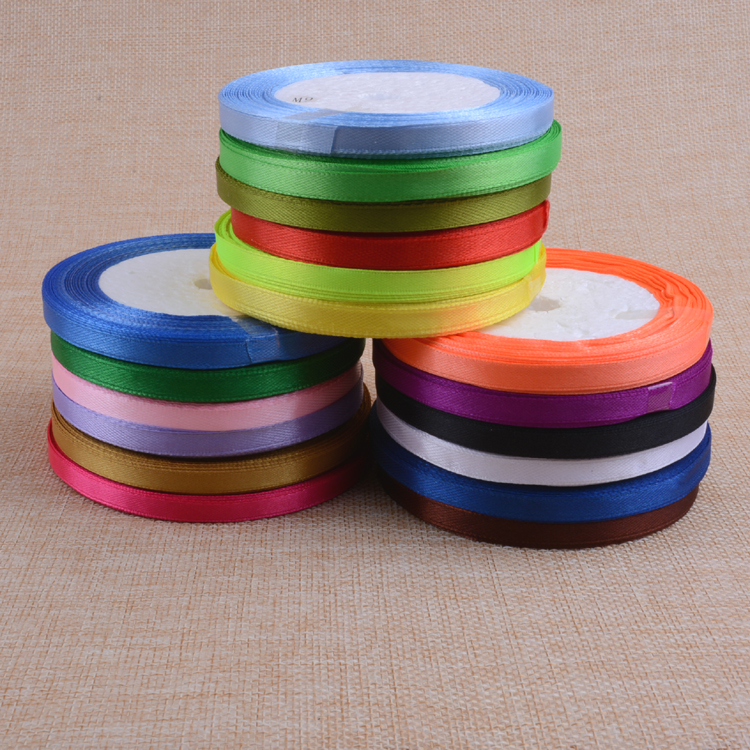 Colored ribbon satin ribbon colored with children handmade diy material Kindergarten pendant decorated colored with ribbon ribbon