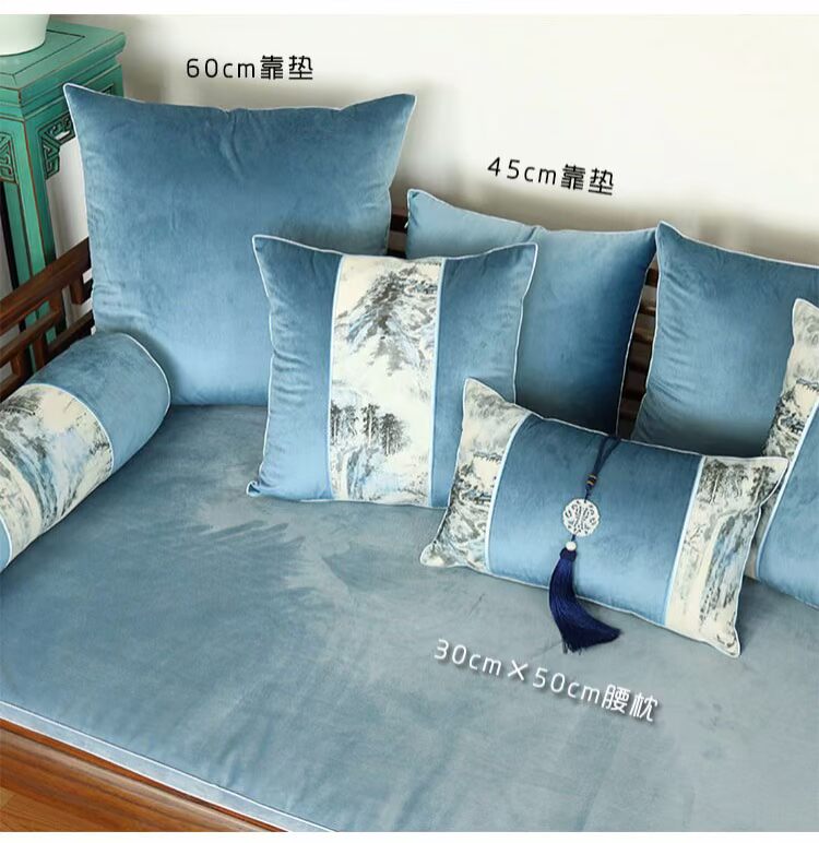 Mới Trung Quốc Gối ánh sáng sang trọng Phong cách Trung Quốc Nội thất gỗ gụ Sofa La Hán Giường Đệm tựa đầu Đệm tựa lưng lớn gối sofa đẹp