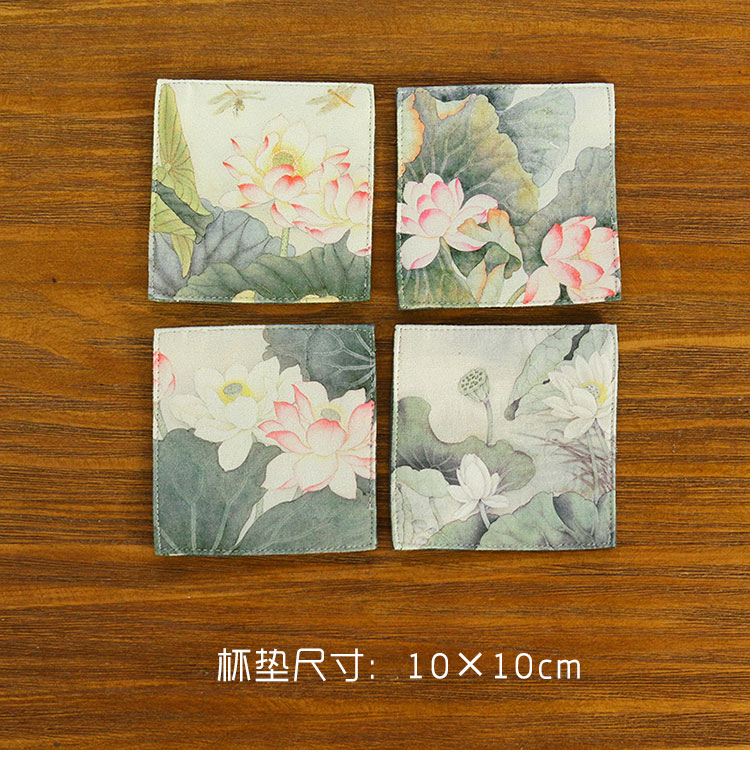 Trung Quốc placemat mahogany bảng trang trí vải sen bảng mat bát pad coaster cách nhiệt pad bộ đồ ăn pad khăn lót bàn ăn