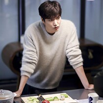 X TNF MDNS Chauded cashmere sweatshirt male spring autumn and winter round collar wool sweater Loose Thickened Sweater Knit Undershirt