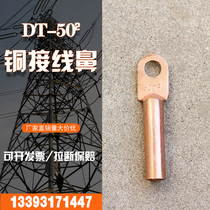 Copper nose DT-50mmB grade copper terminal block red copper open nose press type terminal block full 20