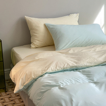 Soft and soft glutinous glutinous ~ -- knitted craft celestial geranium nude sleeping bed with full cotton four pieces