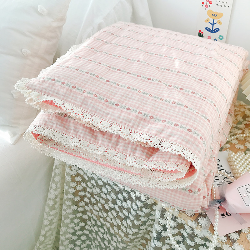 Han Style Retro Little Crushed Flowers Public Main Wind Washed Cotton Summer Quilted By Pure Cotton Summer Thin and Quilt Air Conditioning by Summer