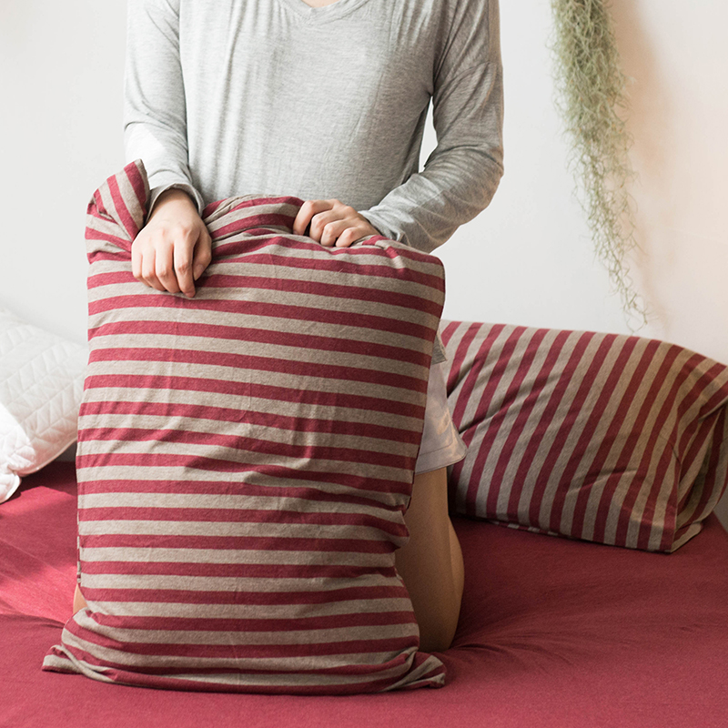 Autumn clothes fabric -- full cotton pillowcase pair of knitted geranium cotton -- pure cotton pillowcase thickened pillow leather single