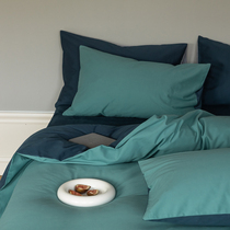 High-grade pine stone green ~ - 100 Grinding Wool Thickened Warm Winter Bed Bedding Winter Pure Cotton Four Sets