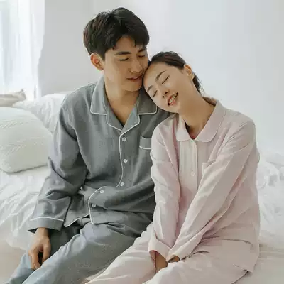 Export Japanese men's cotton flannel home suit suit cotton padded pajamas grinding Japanese autumn and winter