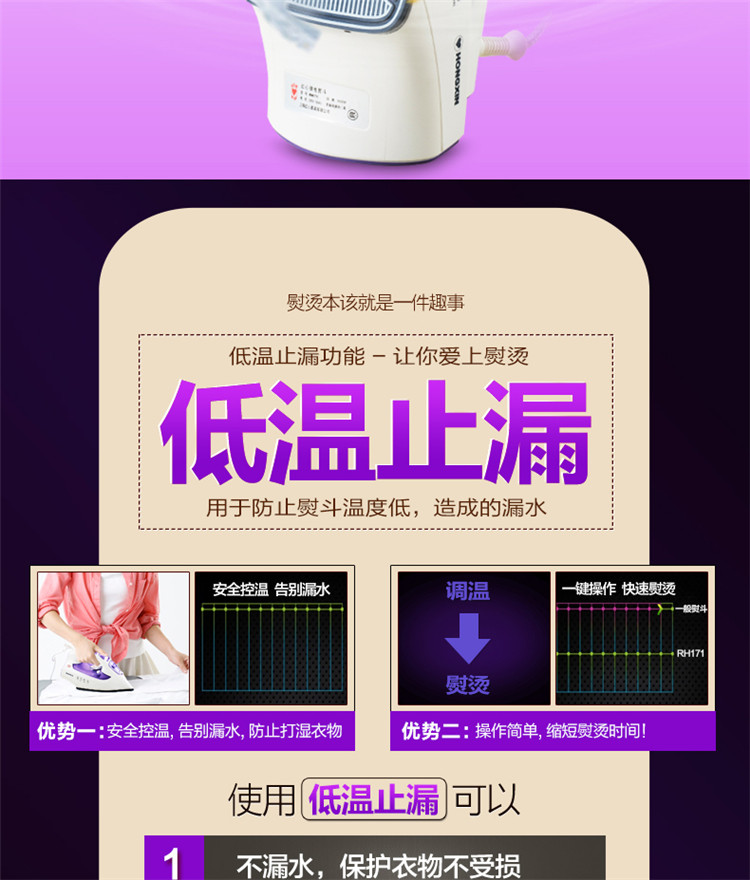 Red Heart ủi sắt Quần áo Giặt khô Hộ gia đình Công suất cao Cầm tay Mini Steam Iron gc576