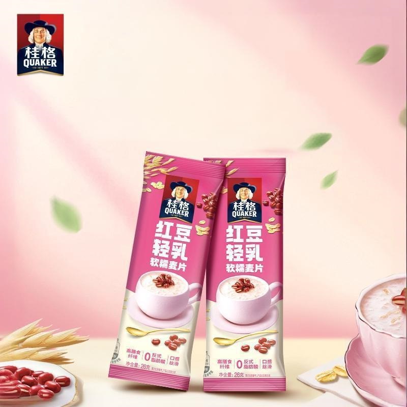 10元桂格即食燕麦片红豆蕉香麦片