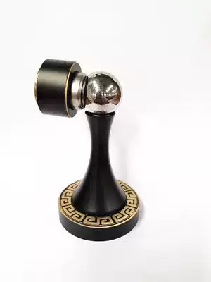 Luxury light luxury villa copper door stopper Black original copper color carved door stopper Bedroom door wooden door stopper