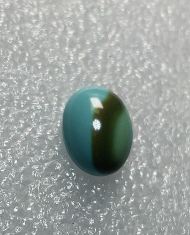 Hubei pure natural turquoise ripple ring surface supports custom machining can be set with 18k backcloud