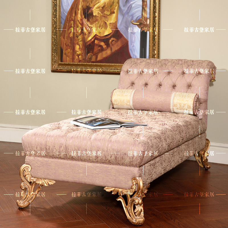 Fa-style neoclassical real h wood cloth art Guido style luxurious bedroom deckchairs Villa High-end Furniture Factory set-Taobao