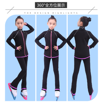 Figure skating suit plus velvet warm and thickened suit skating training suit figure skating top pants for girls and adults