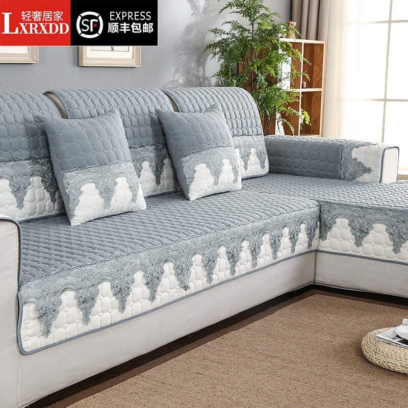 LXRXDD sofa cushion cover cloth non-slip four seasons universal Nordic simple cushion all-inclusive high-grade sofa cover cover towel tide