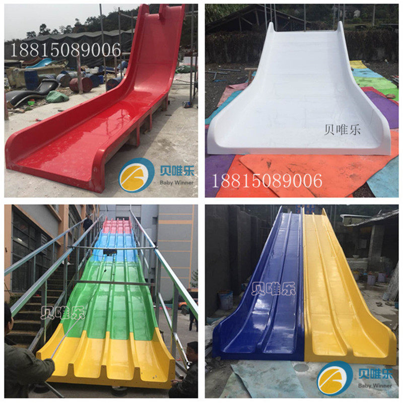 Outdoor water glass fiber devil children naughty castle park accessories swimming pool splicing single and double plastic slide