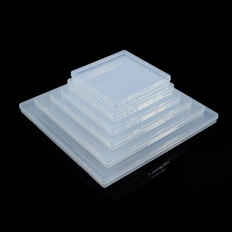 1.8cm High Flat Square Transparent Plastic Box with Flip Lid for Jewelry, Stationery, Toys, Packaging, Storage and Organization 1.8cm High Flat Square Transparent Plastic Box with Flip Lid for Jewelry, Stationery, Toys, Packaging, Storage and Organization
