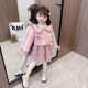 Girls dress autumn and winter style 2022 new children's autumn and winter dress princess skirt girls baby quilted two-piece suit