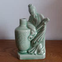 In the 1970s and 1980s Lin Ru State-owned Ru Porcelain Factory burned old coal bottles eight immortals characters wine bottles wine sets collection ornaments