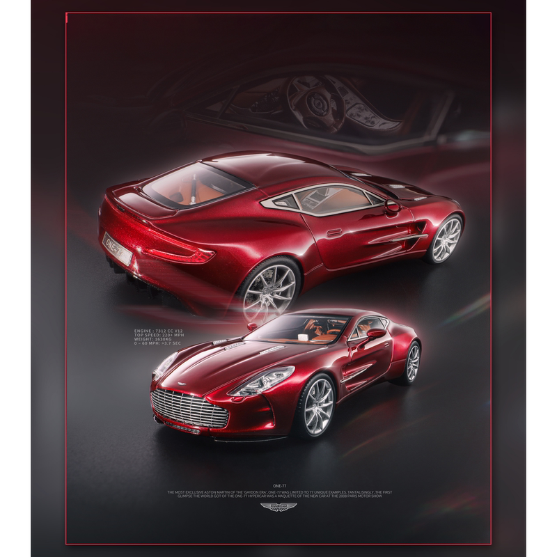 Deepmaker 1:64 Aston Martin One 77 Year of the Horse New Year Limited Edition Resin Car Model