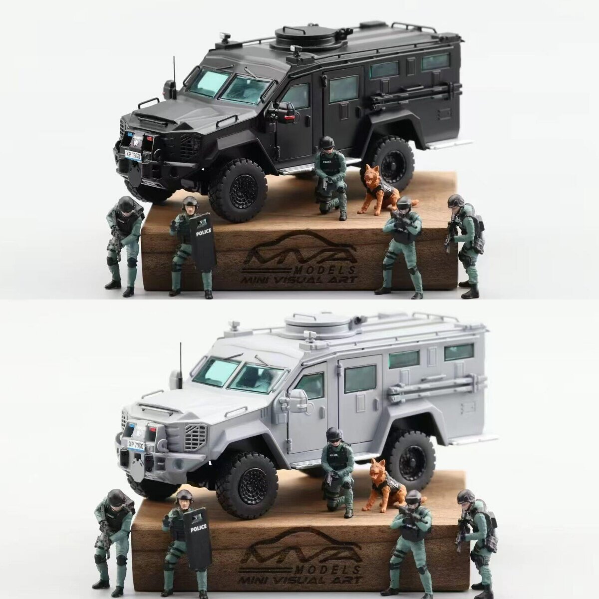 Mini Visuai Art 1:64 Lenco Bearcat 熊猫装甲车：微缩世界里的钢铁