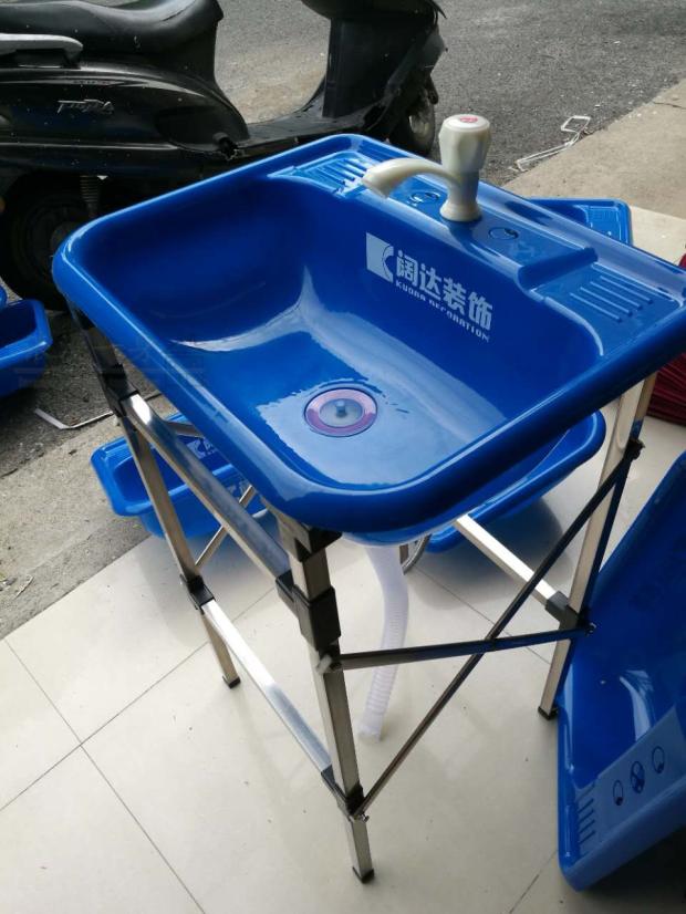 Rental house construction site wash basin sink sink vegetable sink water faucet shelf sewer pipe water inlet pipe