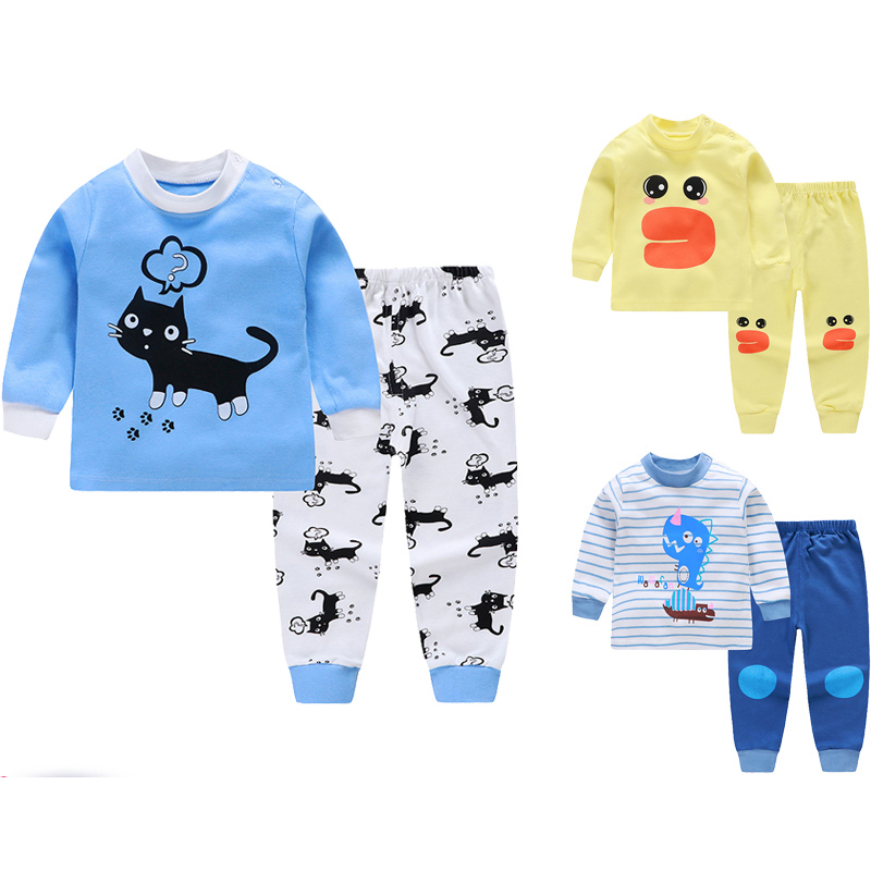 Baby Pure Cotton Spring Autumn Clothing Boy 0-1 Years Old Toddler Pants Sanitary Pants Suit 3 Female baby 6 months clothes 4-5 years old