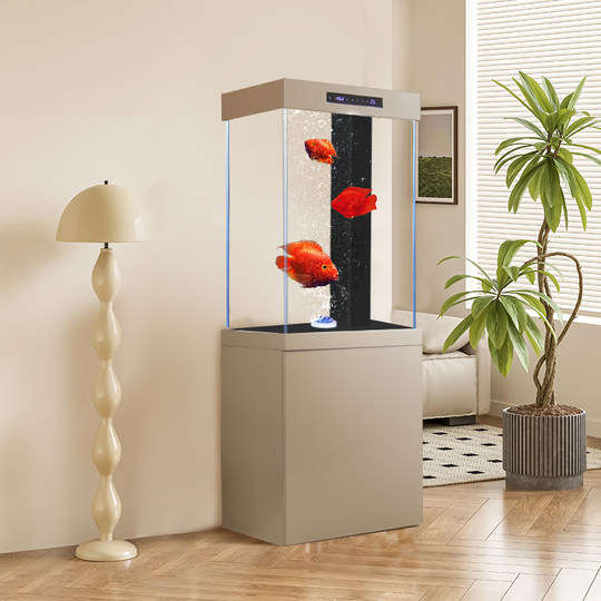 Fish Tank for Living Room 2025 New Model Small Bottom Filtration and Oxygenation Integrated Ultra-Clear Glass Vertical Floor-Standing Ecological Goldfish Tank
