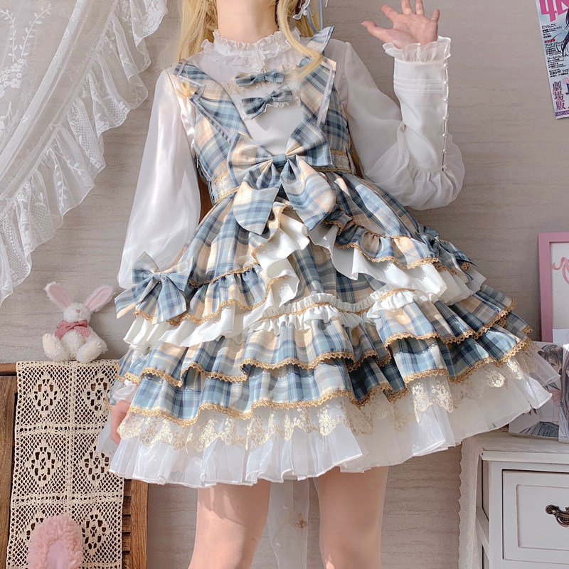 小鹿桃花醬 燦若繁星打歌服lolita洛麗塔吊帶裙JSK水手服SK現貨