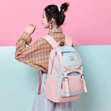 Школьный рюкзак, вместительная и большая брендовая сумка через плечо для отдыха, в корейском стиле, подходит для подростков, подходит для студента, простой и элегантный дизайн