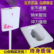 Mona Lisa squatting toilet flush tank set ceramic squatting toilet toilet complete set of squatting pit urinal