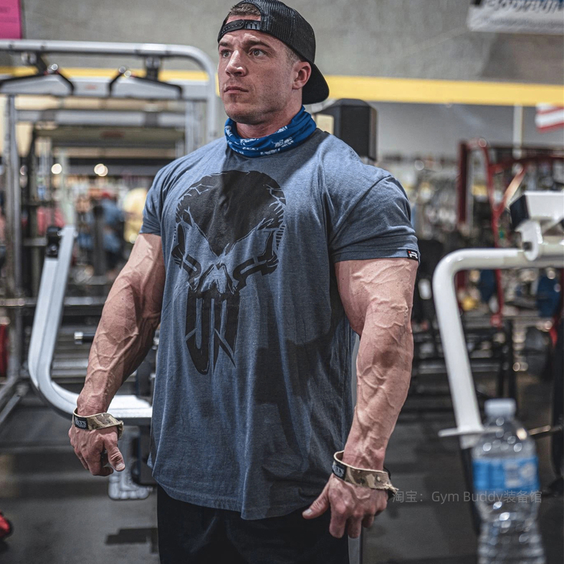 Ir Skull Short Sleeve Fitness American Style Cuffed Sweat-Absorbing Stretchy Slim Fit Marvel Hardcore Punisher T-Shirt for Men Ir Skull Short Sleeve Fitness American Style Cuffed Sweat-Absorbing Stretchy Slim Fit Marvel Hardcore Punisher T-Shirt for Men