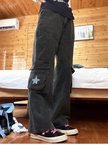 Air Train Star Jeans 2,0 Микро -хлебные брюки с низким содержанием слабых брюк