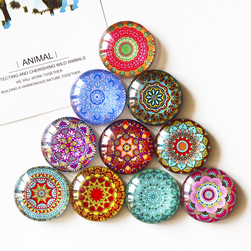 Mandala Flower Refrigerator Magnetic Stereo Refrigerator Decoration Magnetic Point Paste Magnetic DIY Customized