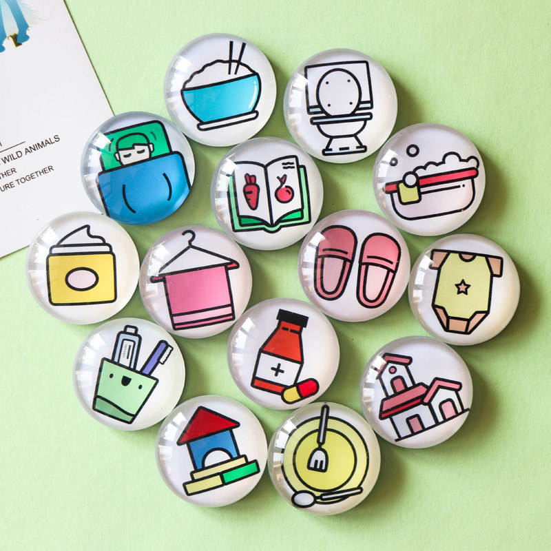 Develop a habit of refrigerator stickers magnetic stickers personality creative early education magnet children's whiteboard blackboard magnetic stickers magnet suction