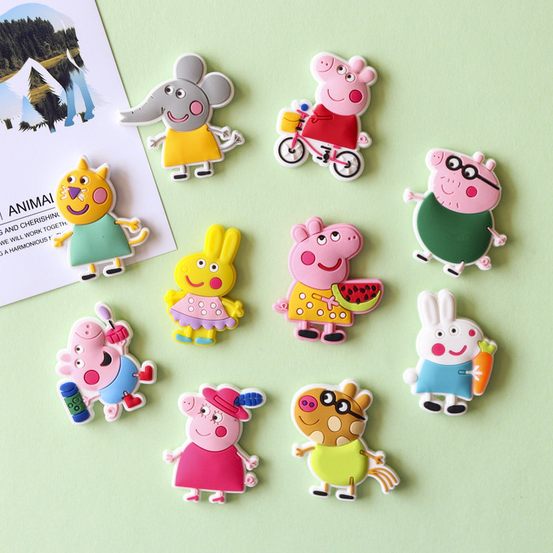 A set of cartoon cute refrigerator stickers soft glue custom letter magnets baby early education digital magnetic stickers
