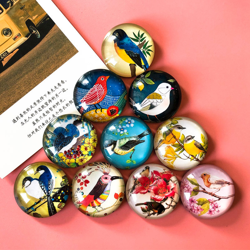 Set of cartoon cute fridge sticker creative magnetic patch crystal glass magnetic patch decoration Magnetic patch digy customization 