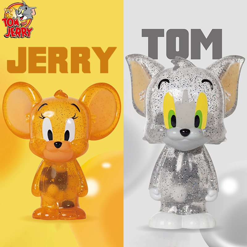 Soap Studio Transparent Puff Shape Series Chichititi Mickey Figurine Gift Tom and Jerry Figurine