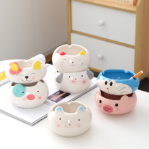 Cute cartoon small animal ceramic ashtray creative personality trend multi-function car coffee table tea table