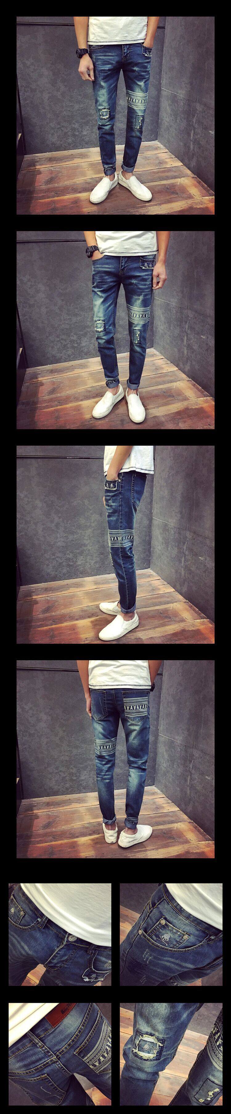 Jeans pour adolescent pieds Slim pour automne - Ref 1465510 Image 9