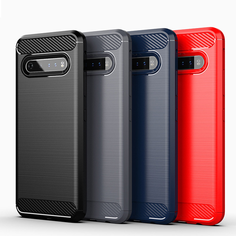 Suitable for Lg V60 Phone Case, Full Edge Tpu Soft Case, V50 Phone Protective Cover, Thinq Brushed Anti-Drop Anti-Slip Matte Heat Dissipation Business Case, Simple Design for Men and Women