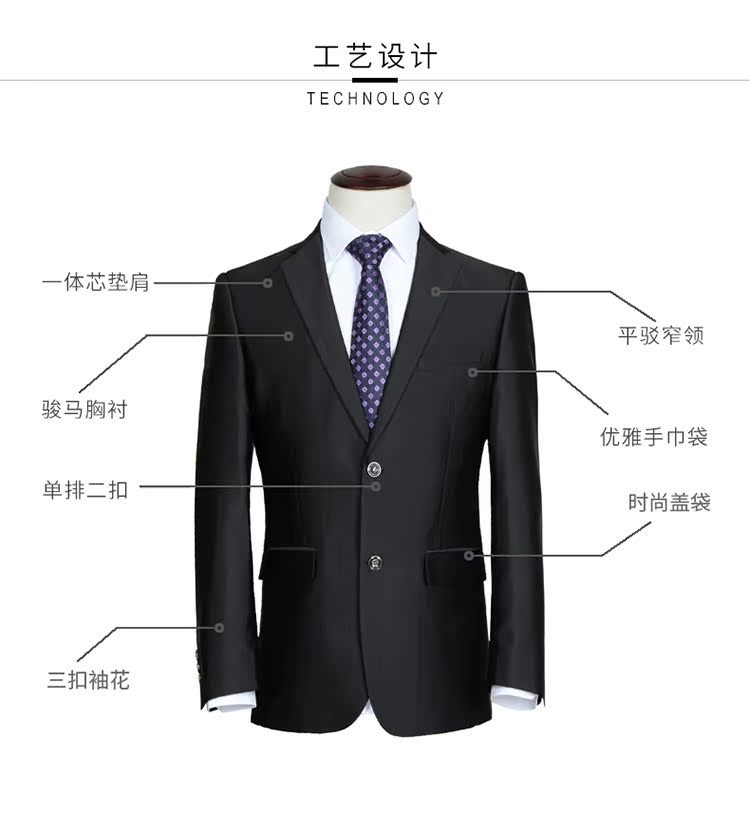 Bộ đồ vest nam màu đen miễn phí phiên bản Hàn Quốc nóng bỏng áo dạ nam