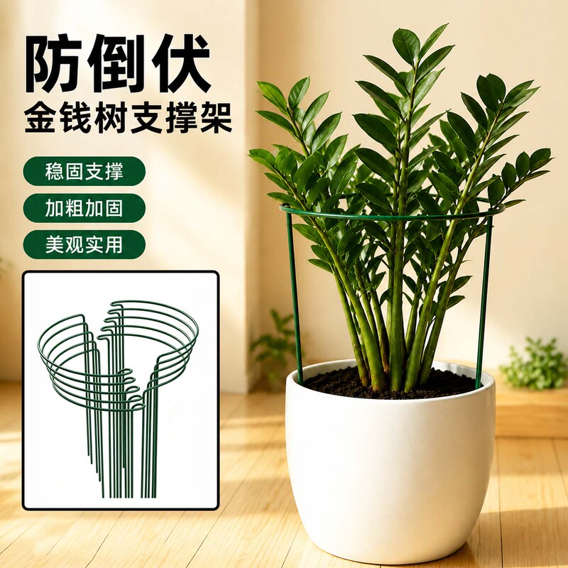 Money Tree Plant Support Frame, Thickened Plant and Flower Stand, Monstera, Pothos, Anti-Fall Support for Snake Plant