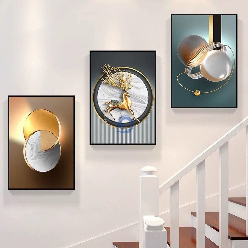 Stairway Wall Decoration Painting Superior Sense Duplex Modern Minimalist Building Road Triptych Living-room Genguan Corridor Aisle