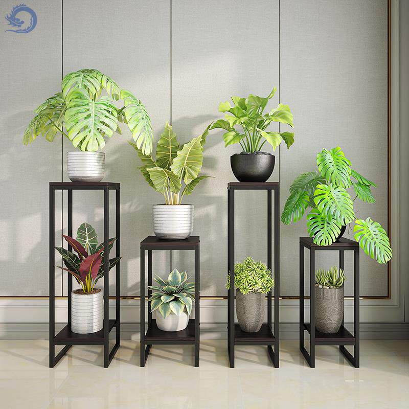 Red Flower Frame Living Room Indoor TV Cabinet Next to Nordic Iron Art Flower Pot Simple Floor Living Room Green