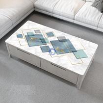 Living room simple oil-proof waterproof soft glass cartoon table mat ins3d tablecloth net red three-dimensional coffee table household pvc