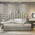 Ins tiếp theo Bảy Hồng Kông-phong cách màn ngủ vải sang trọng đèn đỏ Bắc Âu master bedroom hiện đại nhỏ gọn rửa giường mềm mại giường công chúa - Giường Giường