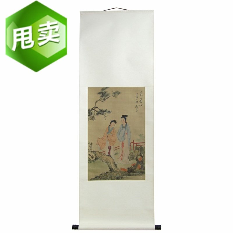 Tang lean Qinghai Yufang heart silk personally painting painting painting pictures of Chinese painting scroll hand painting finished