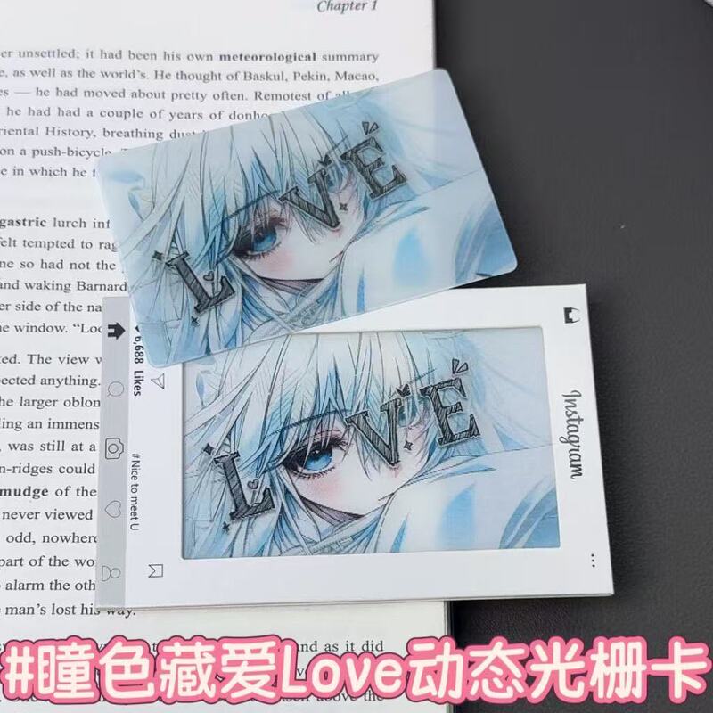 Pupil Color Hidden Love Love Dynamic Lenticular Card Anime Peripheral Dynamic Backpack Pendant Gift for Friends Collectible Small Gift Pupil Color Hidden Love Love Dynamic Lenticular Card Anime Peripheral Dynamic Backpack Pendant Gift for Friends Collectible Small Gift