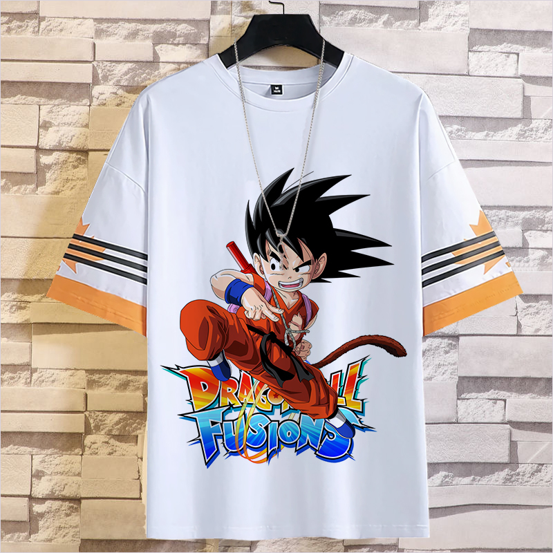 Dragon Ball T-Shirt Son Goku Anime Merchandise Clothing Five-Quarter Sleeve Crew Neck Trendy Brand Loose Large Size Short-Sleeve T-Shirt Summer Dragon Ball T-Shirt Son Goku Anime Merchandise Clothing Five-Quarter Sleeve Crew Neck Trendy Brand Loose Large Size Short-Sleeve T-Shirt Summer