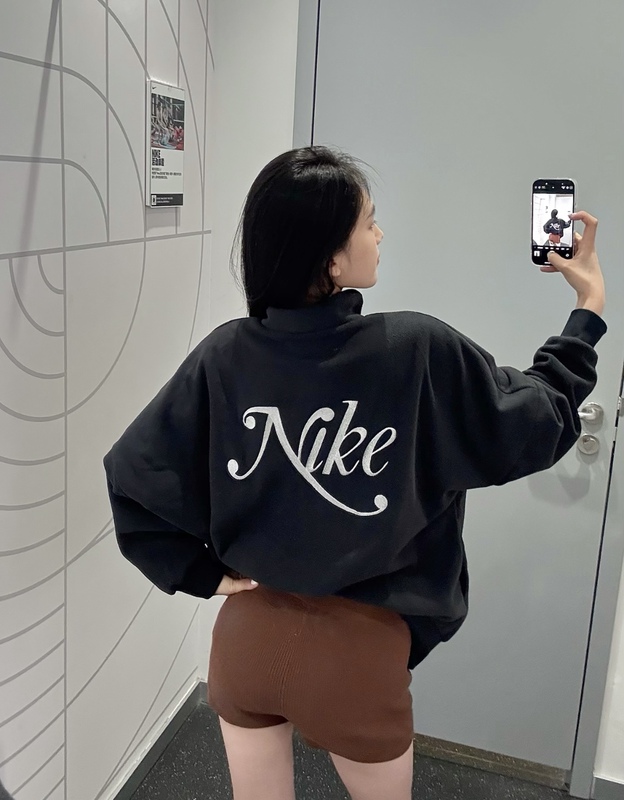 Wenwen Genuine Nike Women's Fleece Comfortable Jacket Casual Sports Cardigan Jacket Hq7977-010