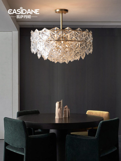 [Snowflake] Post-Modern Chandelier, Living Room and Bedroom Lamp, Light Luxury Crystal Lamp, Nordic Designer Creative Dining Room Lighting